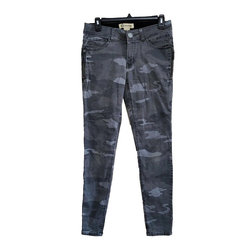 Democracy Ab Solution Jeans Gray Camouflage Stretch Skinny  Pants Womens Size 4